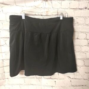 Lands' End Black Swim Skort Panty Liner Skirt Bottoms 20W